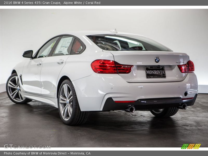 Alpine White / Coral Red 2016 BMW 4 Series 435i Gran Coupe