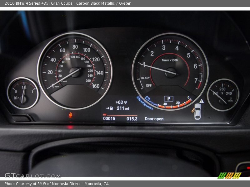 Carbon Black Metallic / Oyster 2016 BMW 4 Series 435i Gran Coupe