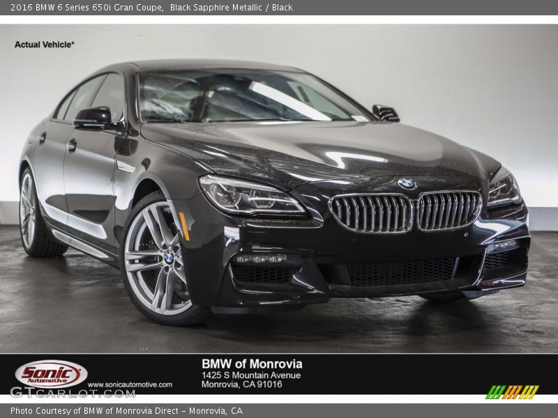 Black Sapphire Metallic / Black 2016 BMW 6 Series 650i Gran Coupe