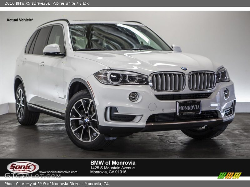 Alpine White / Black 2016 BMW X5 sDrive35i