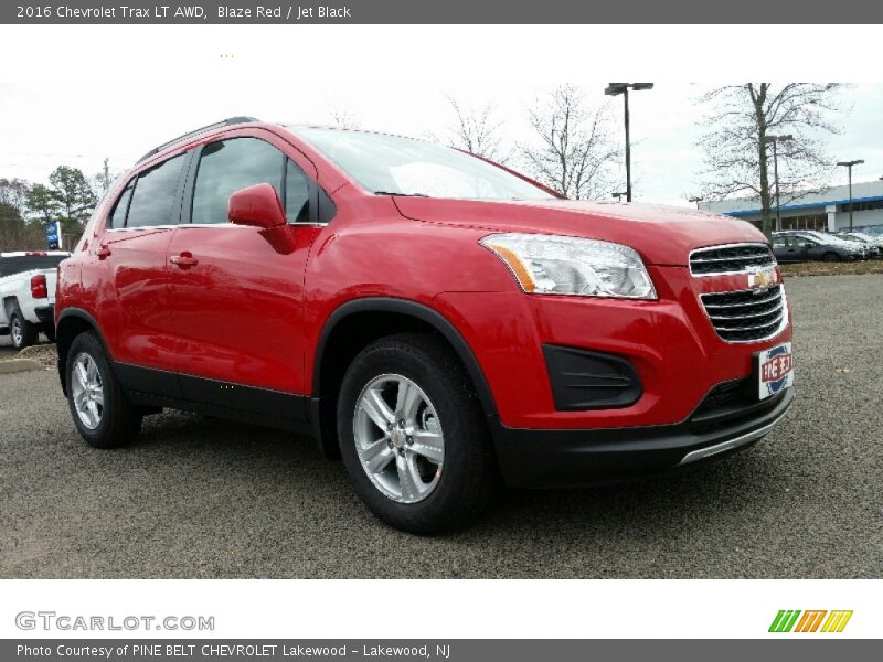 Blaze Red / Jet Black 2016 Chevrolet Trax LT AWD