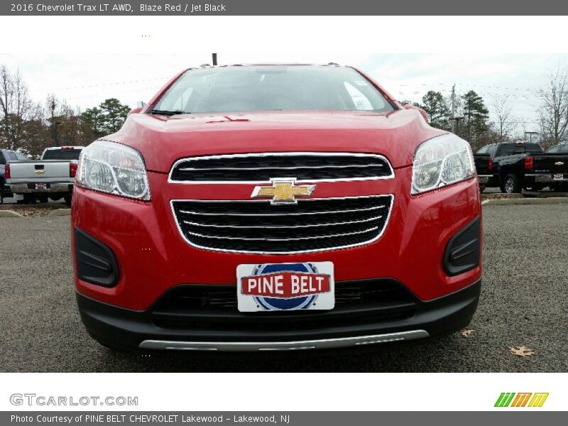 Blaze Red / Jet Black 2016 Chevrolet Trax LT AWD