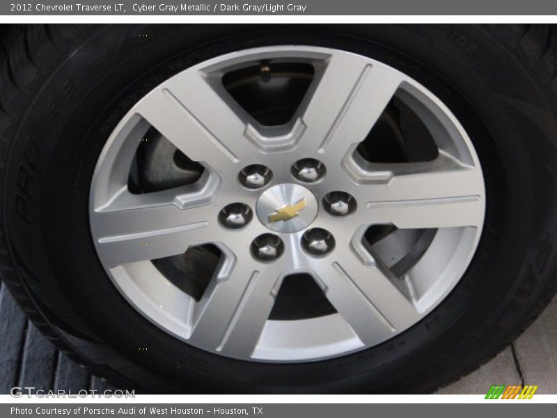 Cyber Gray Metallic / Dark Gray/Light Gray 2012 Chevrolet Traverse LT