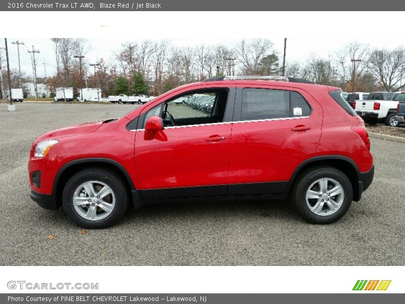 Blaze Red / Jet Black 2016 Chevrolet Trax LT AWD