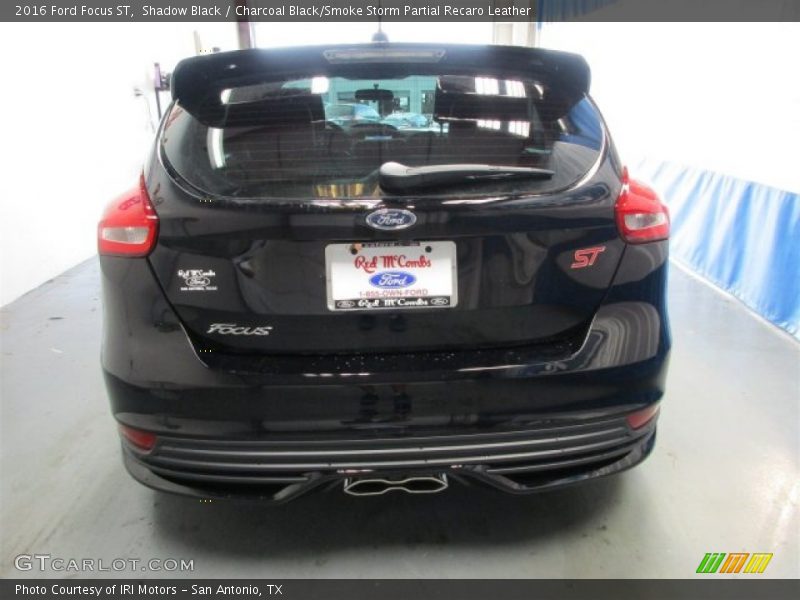 Shadow Black / Charcoal Black/Smoke Storm Partial Recaro Leather 2016 Ford Focus ST
