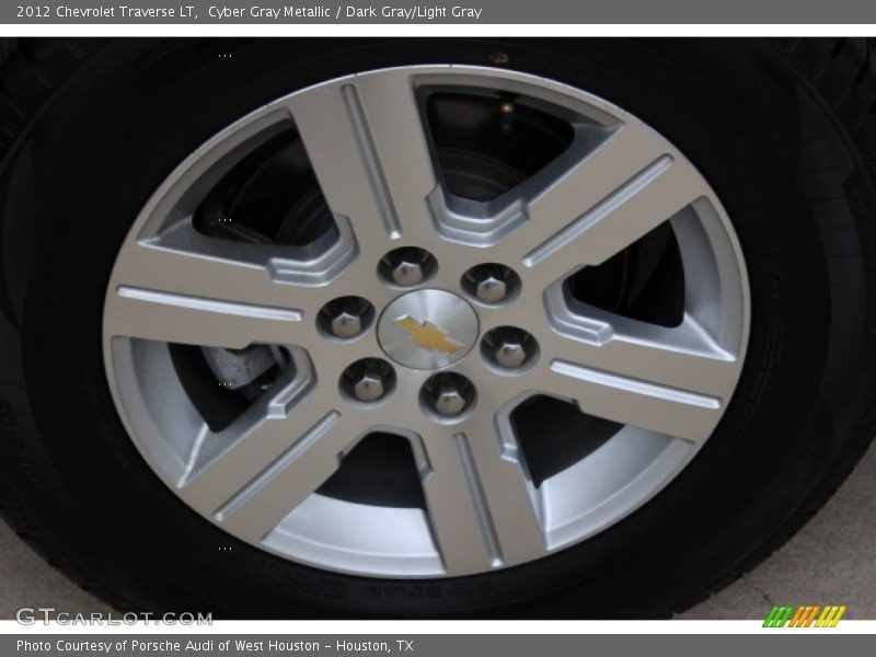 Cyber Gray Metallic / Dark Gray/Light Gray 2012 Chevrolet Traverse LT