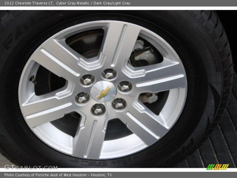 Cyber Gray Metallic / Dark Gray/Light Gray 2012 Chevrolet Traverse LT