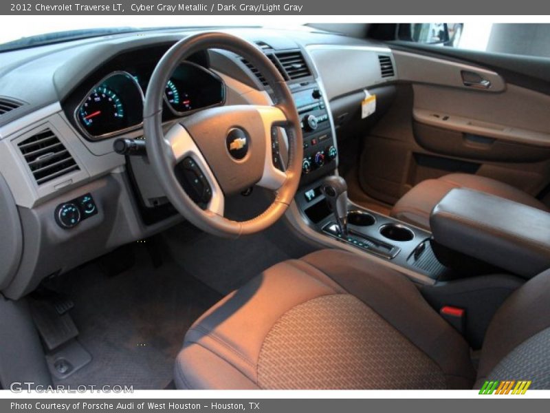 Cyber Gray Metallic / Dark Gray/Light Gray 2012 Chevrolet Traverse LT