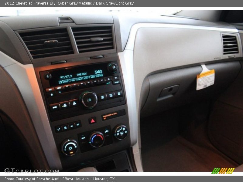 Cyber Gray Metallic / Dark Gray/Light Gray 2012 Chevrolet Traverse LT
