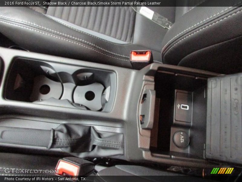 Shadow Black / Charcoal Black/Smoke Storm Partial Recaro Leather 2016 Ford Focus ST
