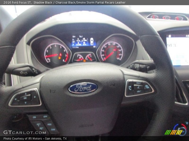 Shadow Black / Charcoal Black/Smoke Storm Partial Recaro Leather 2016 Ford Focus ST