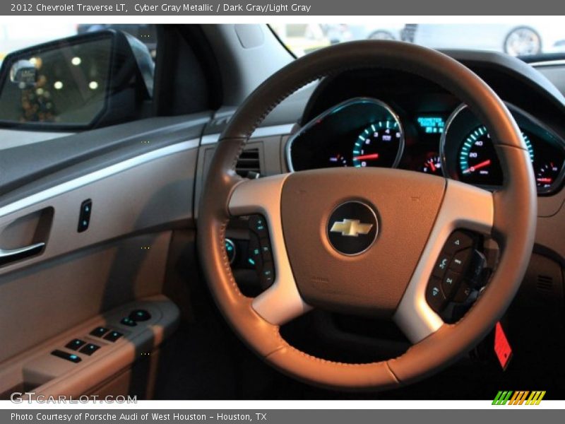 Cyber Gray Metallic / Dark Gray/Light Gray 2012 Chevrolet Traverse LT