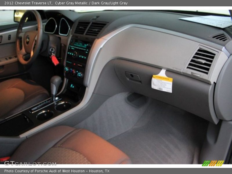Cyber Gray Metallic / Dark Gray/Light Gray 2012 Chevrolet Traverse LT