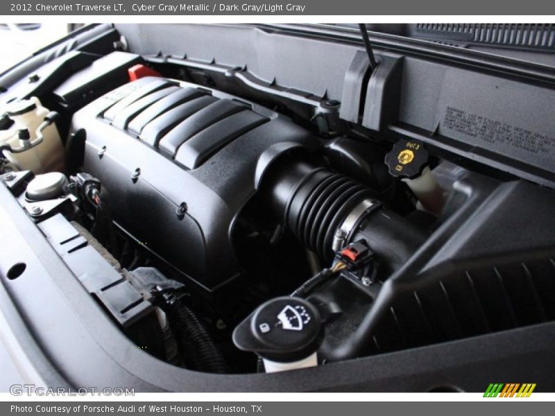 Cyber Gray Metallic / Dark Gray/Light Gray 2012 Chevrolet Traverse LT