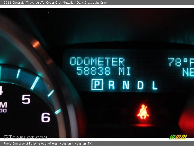 Cyber Gray Metallic / Dark Gray/Light Gray 2012 Chevrolet Traverse LT
