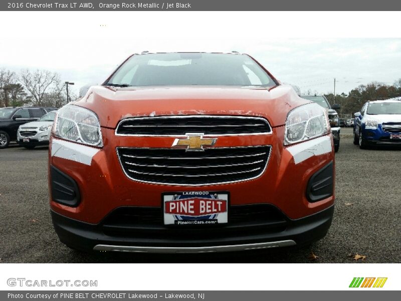 Orange Rock Metallic / Jet Black 2016 Chevrolet Trax LT AWD