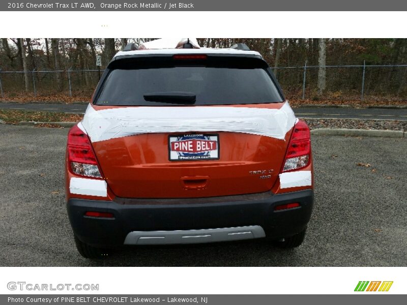 Orange Rock Metallic / Jet Black 2016 Chevrolet Trax LT AWD