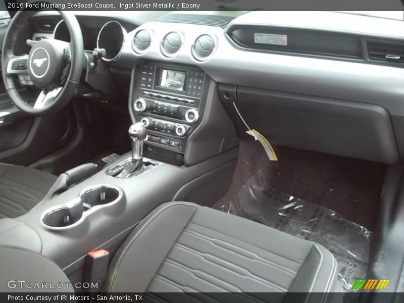 Ingot Silver Metallic / Ebony 2016 Ford Mustang EcoBoost Coupe