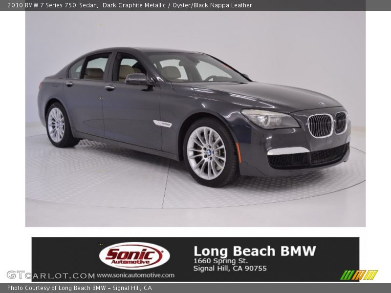 Dark Graphite Metallic / Oyster/Black Nappa Leather 2010 BMW 7 Series 750i Sedan