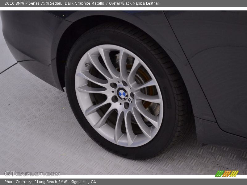 Dark Graphite Metallic / Oyster/Black Nappa Leather 2010 BMW 7 Series 750i Sedan
