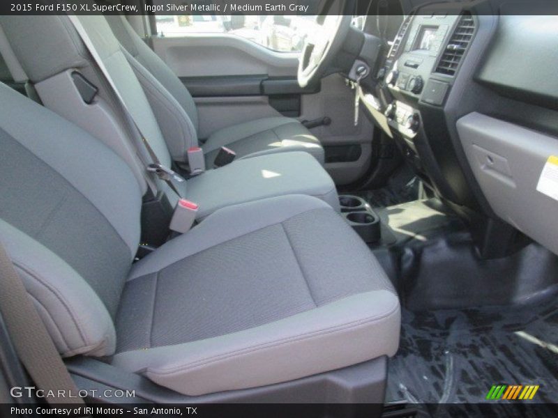 Ingot Silver Metallic / Medium Earth Gray 2015 Ford F150 XL SuperCrew