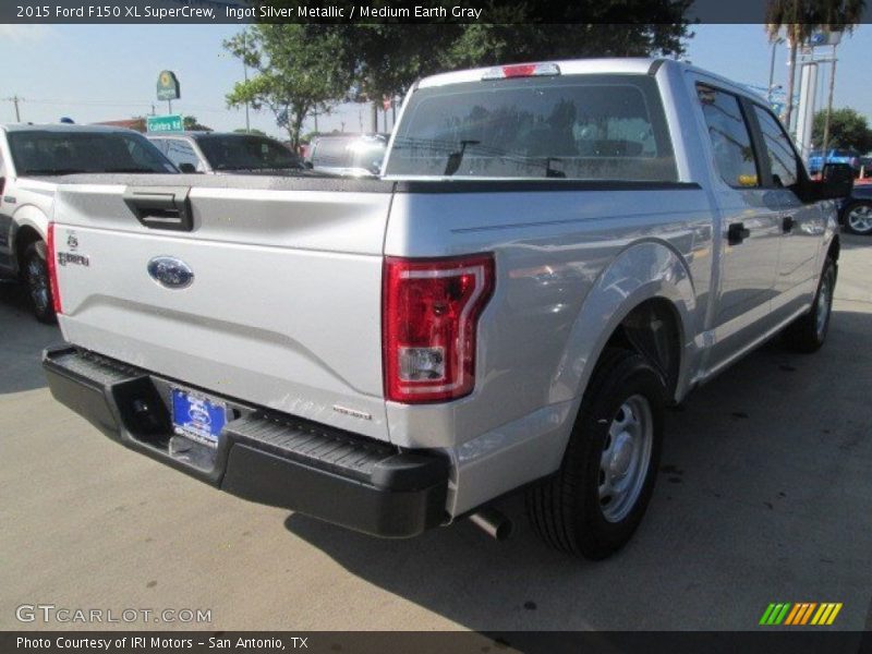 Ingot Silver Metallic / Medium Earth Gray 2015 Ford F150 XL SuperCrew