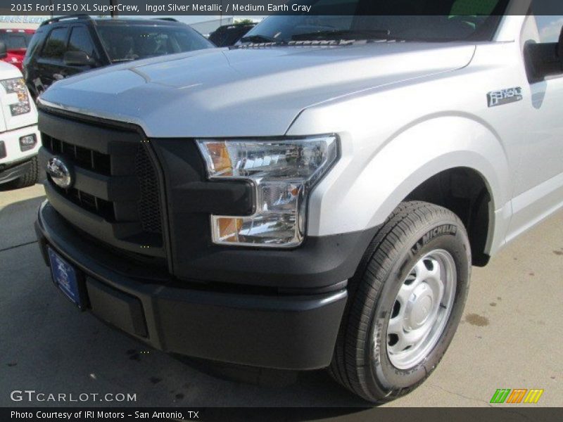 Ingot Silver Metallic / Medium Earth Gray 2015 Ford F150 XL SuperCrew