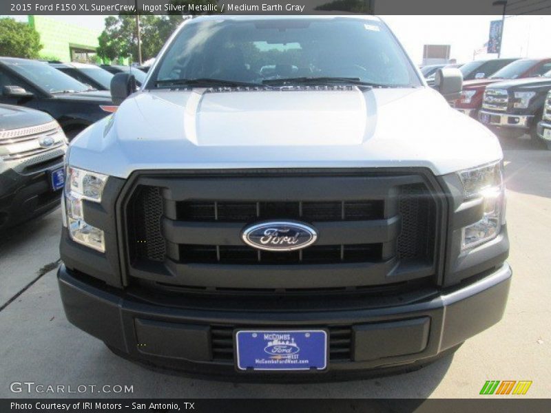 Ingot Silver Metallic / Medium Earth Gray 2015 Ford F150 XL SuperCrew