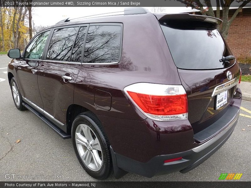Sizzling Crimson Mica / Sand Beige 2013 Toyota Highlander Limited 4WD