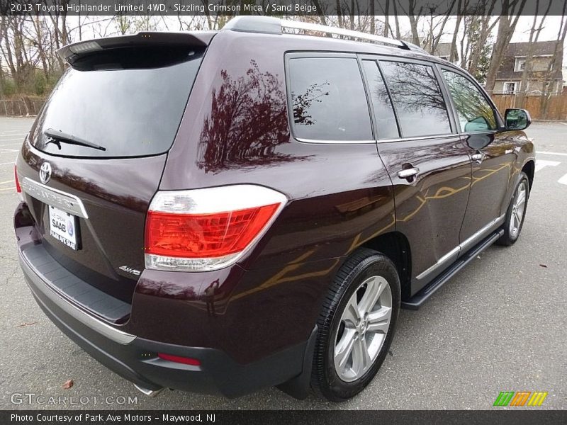Sizzling Crimson Mica / Sand Beige 2013 Toyota Highlander Limited 4WD
