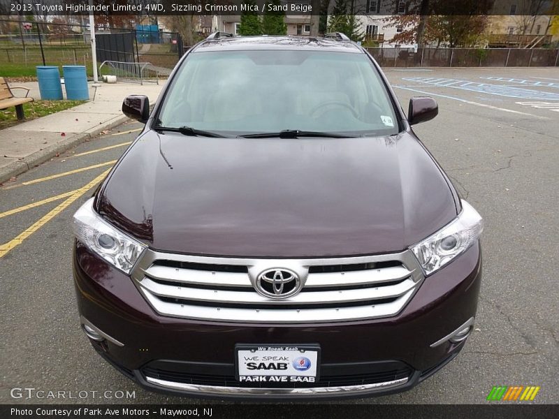 Sizzling Crimson Mica / Sand Beige 2013 Toyota Highlander Limited 4WD