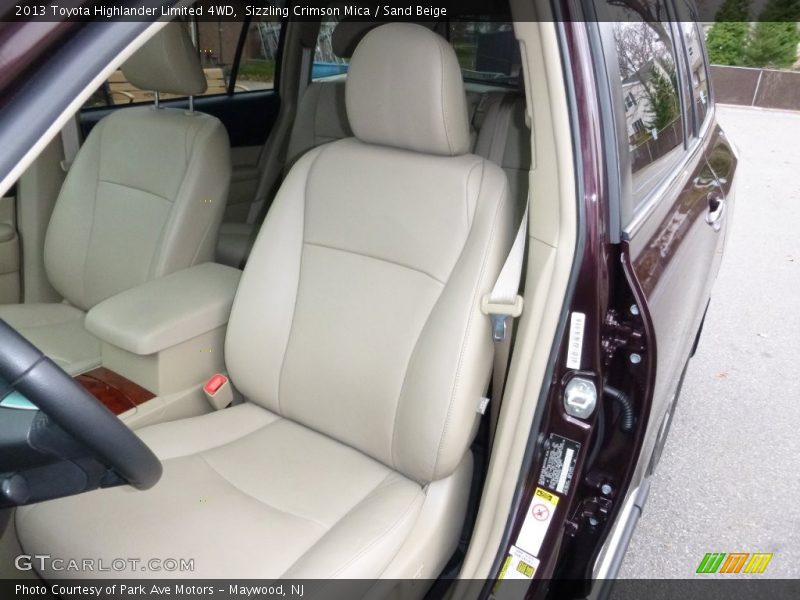 Front Seat of 2013 Highlander Limited 4WD