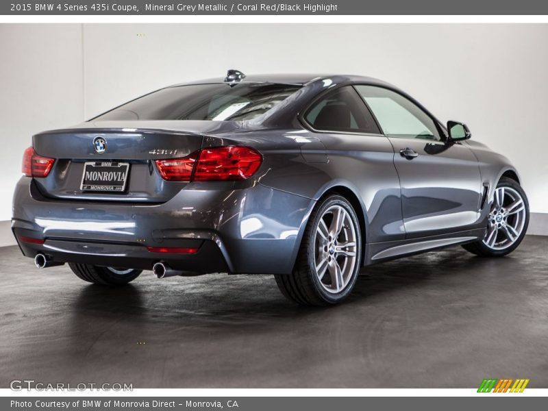 Mineral Grey Metallic / Coral Red/Black Highlight 2015 BMW 4 Series 435i Coupe