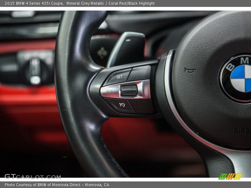 Mineral Grey Metallic / Coral Red/Black Highlight 2015 BMW 4 Series 435i Coupe