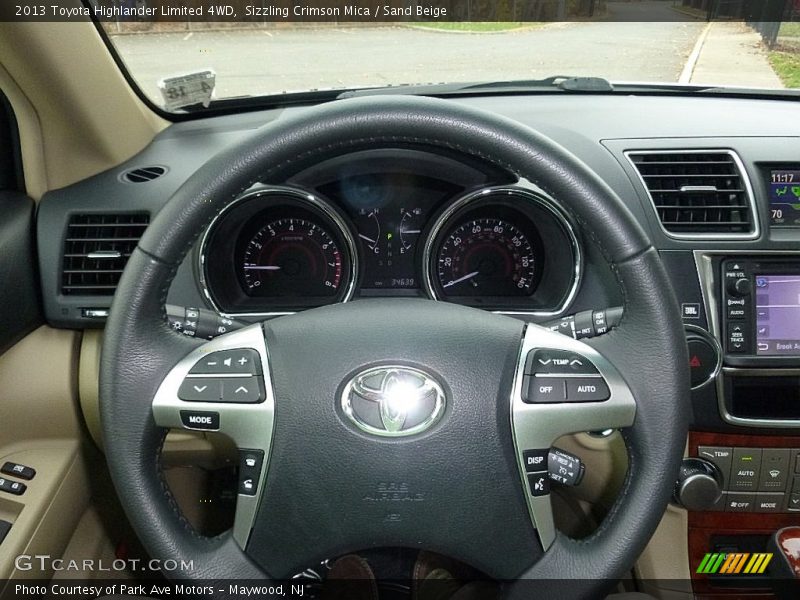 Sizzling Crimson Mica / Sand Beige 2013 Toyota Highlander Limited 4WD