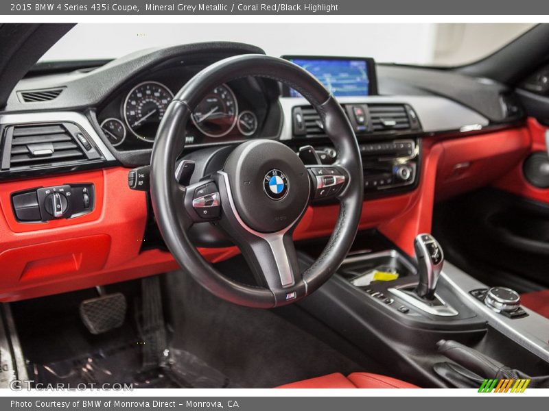 Mineral Grey Metallic / Coral Red/Black Highlight 2015 BMW 4 Series 435i Coupe