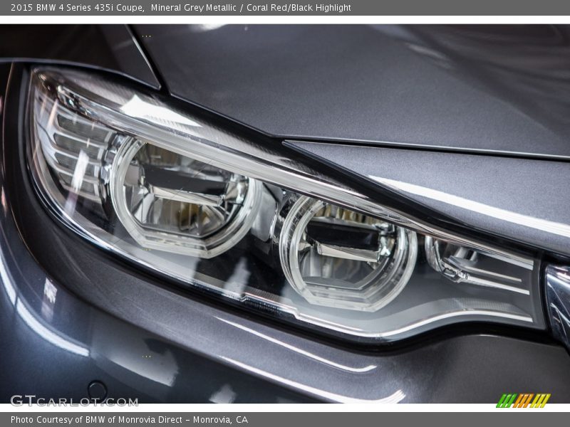 Mineral Grey Metallic / Coral Red/Black Highlight 2015 BMW 4 Series 435i Coupe
