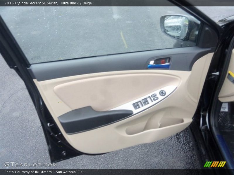 Ultra Black / Beige 2016 Hyundai Accent SE Sedan