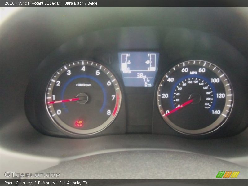 Ultra Black / Beige 2016 Hyundai Accent SE Sedan