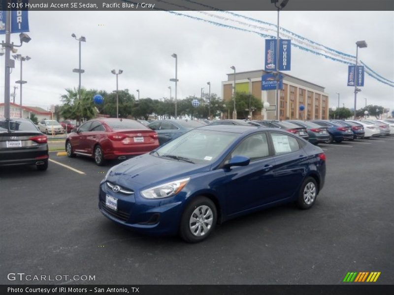 Pacific Blue / Gray 2016 Hyundai Accent SE Sedan