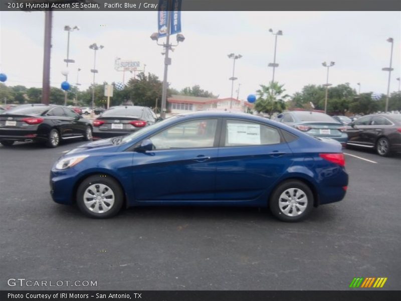 Pacific Blue / Gray 2016 Hyundai Accent SE Sedan