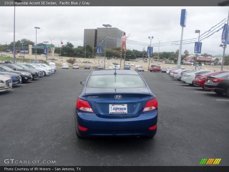 Pacific Blue / Gray 2016 Hyundai Accent SE Sedan