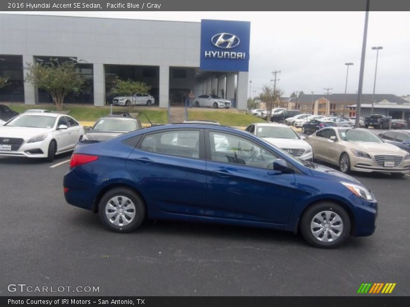 Pacific Blue / Gray 2016 Hyundai Accent SE Sedan