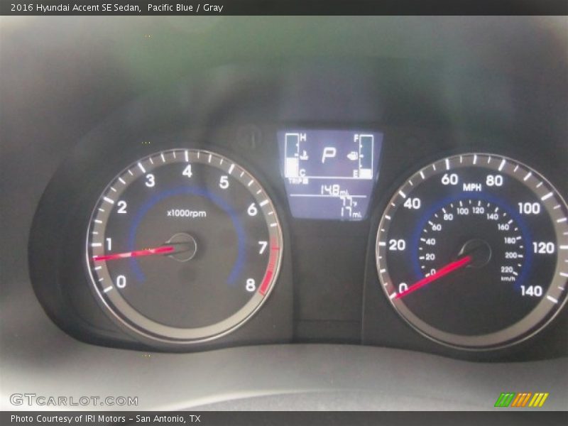 Pacific Blue / Gray 2016 Hyundai Accent SE Sedan