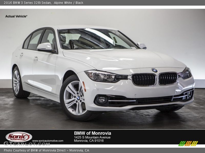 Alpine White / Black 2016 BMW 3 Series 328i Sedan