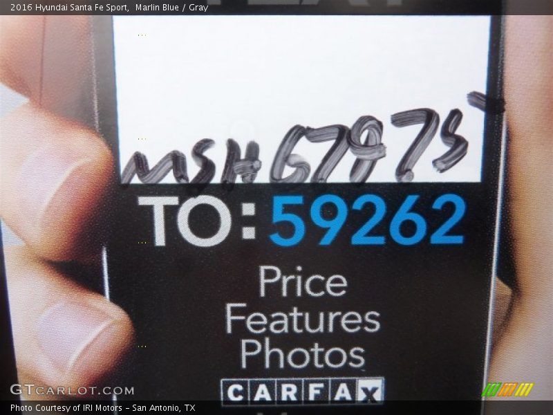 Marlin Blue / Gray 2016 Hyundai Santa Fe Sport