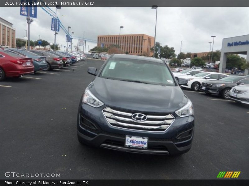 Marlin Blue / Gray 2016 Hyundai Santa Fe Sport