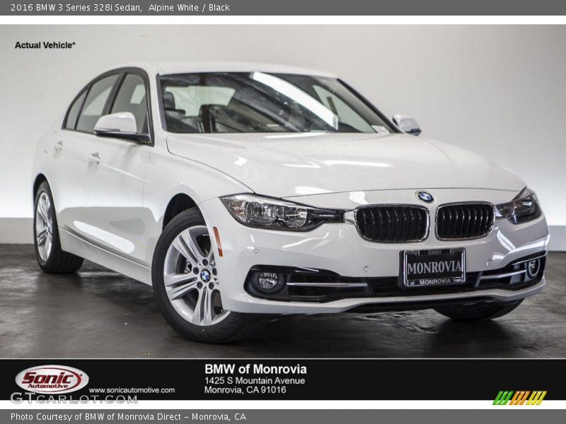 Alpine White / Black 2016 BMW 3 Series 328i Sedan