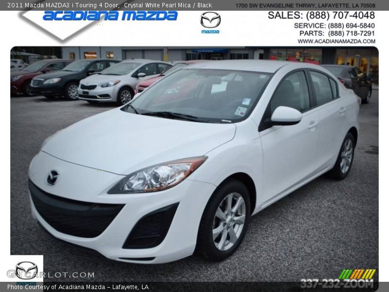 Crystal White Pearl Mica / Black 2011 Mazda MAZDA3 i Touring 4 Door