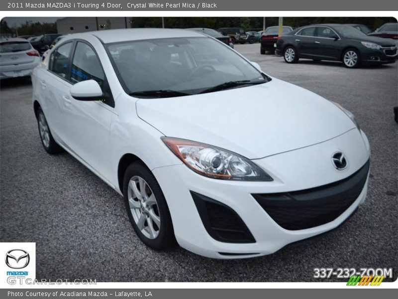 Crystal White Pearl Mica / Black 2011 Mazda MAZDA3 i Touring 4 Door